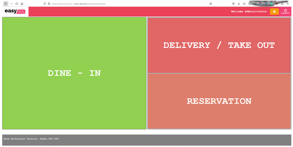 Easy Restaurant Dashboard