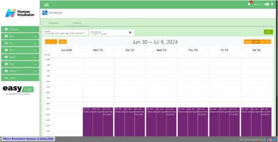 easyHR customizable settings